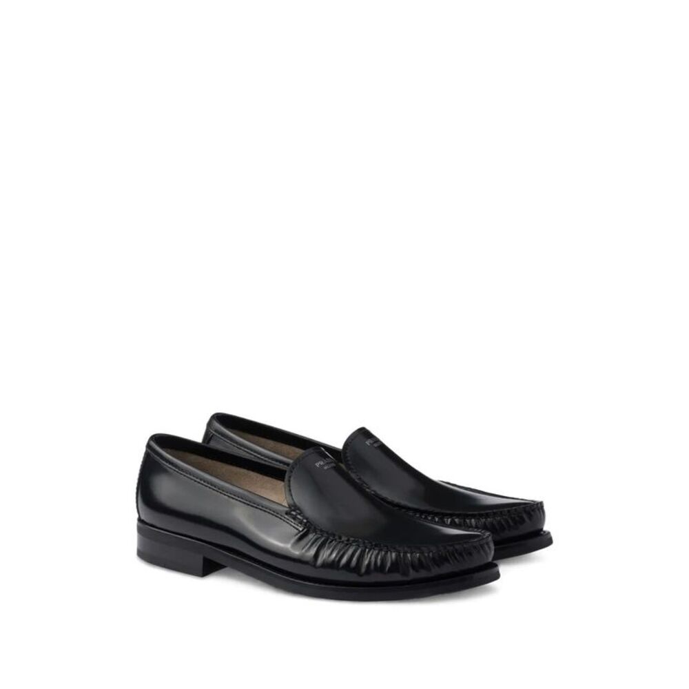 Prada Men Brushed Leather Loafers - Picture 6 of 7